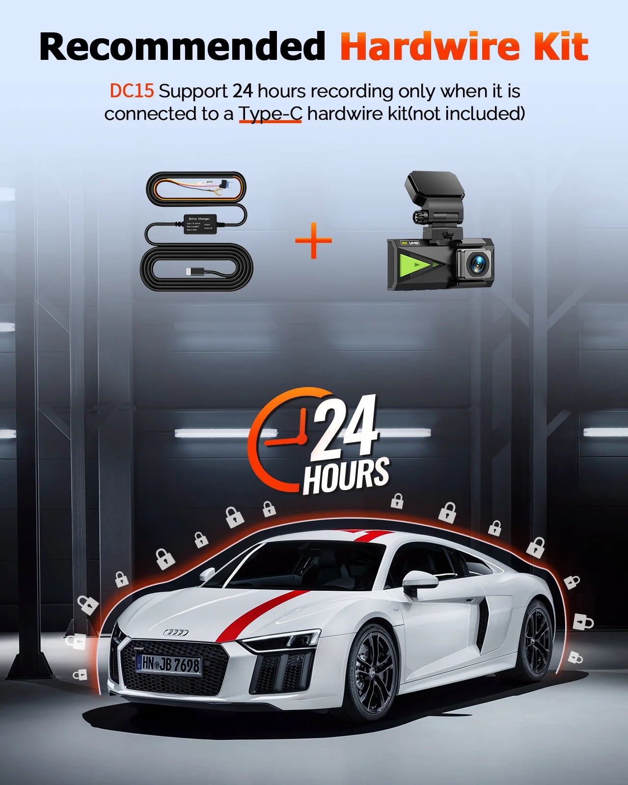 Dash Cam Front and Rear, Dual Car Camera 5Ghz Wifi with GPS, Dash Camera for Cars with 128G SD Card, G-Sensor, APP, Night Vision