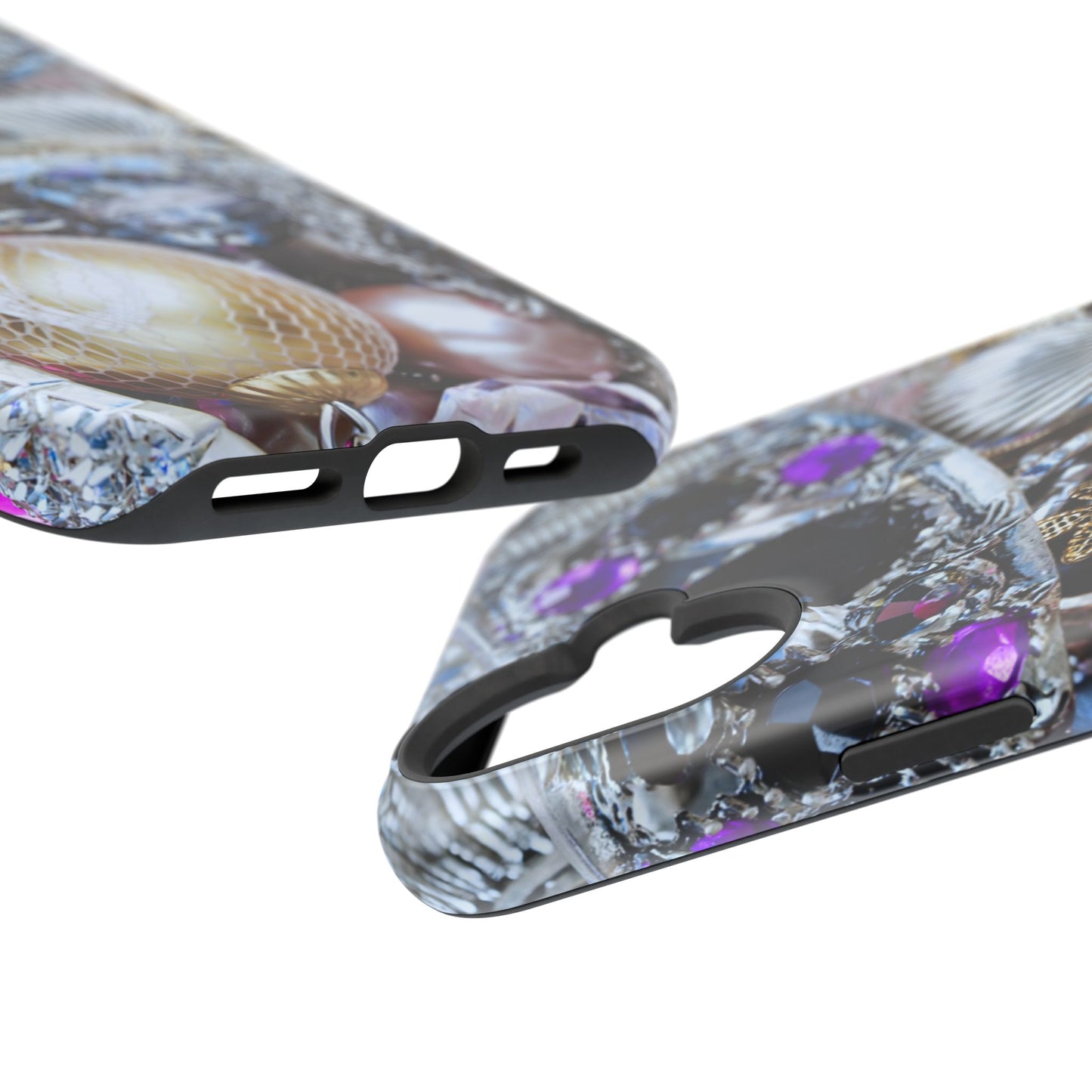 Impact-Resistant Phone Case – Chrome Jewel