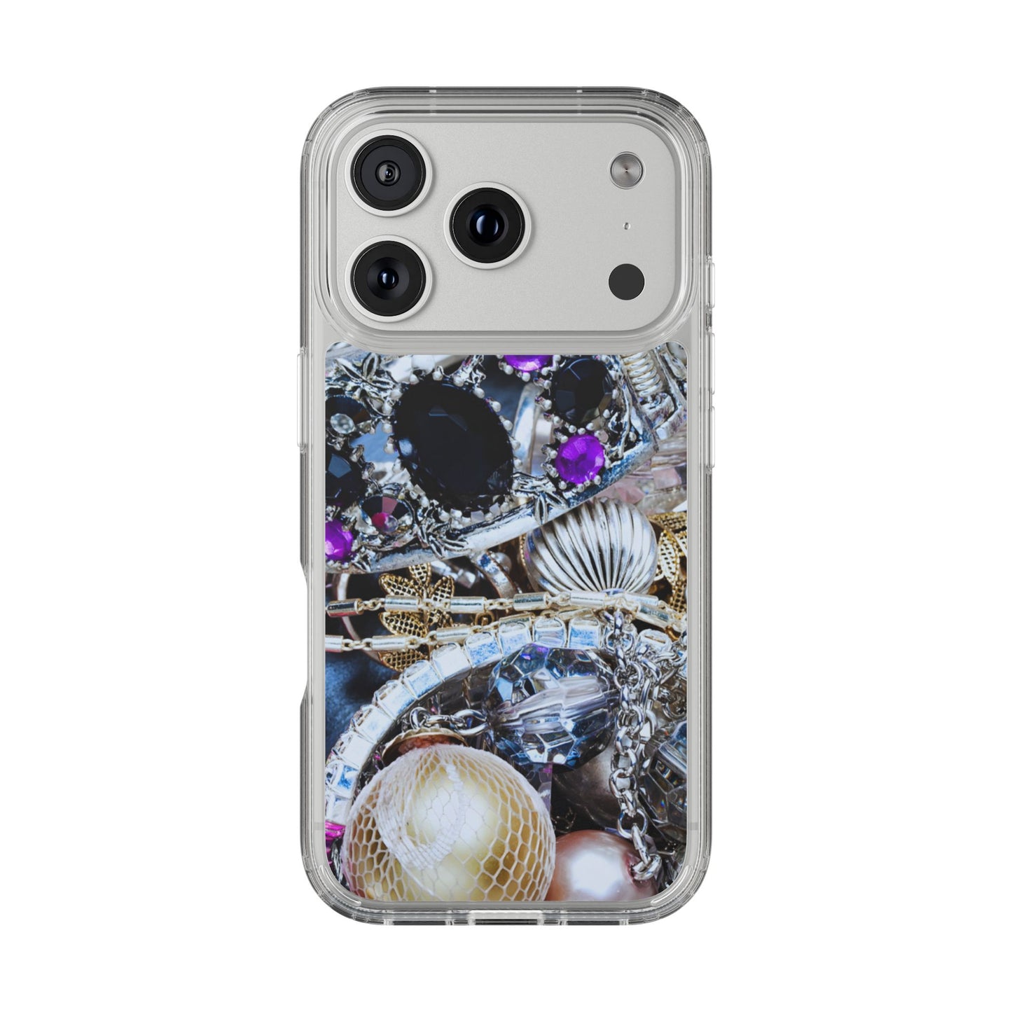 Clear Phone Case – Chrome Jewel