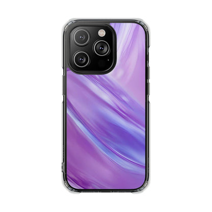 Clear Magnetic Phone Case – Lavender Wave