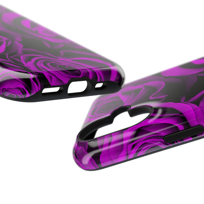 Impact-Resistant Phone Case – Amethyst Roses