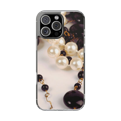 Clear Phone Case – Noir Pearl