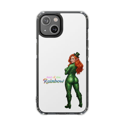 Clear Magnetic Phone Case – “End of the Rainbow” St. Patrick’s Day Design