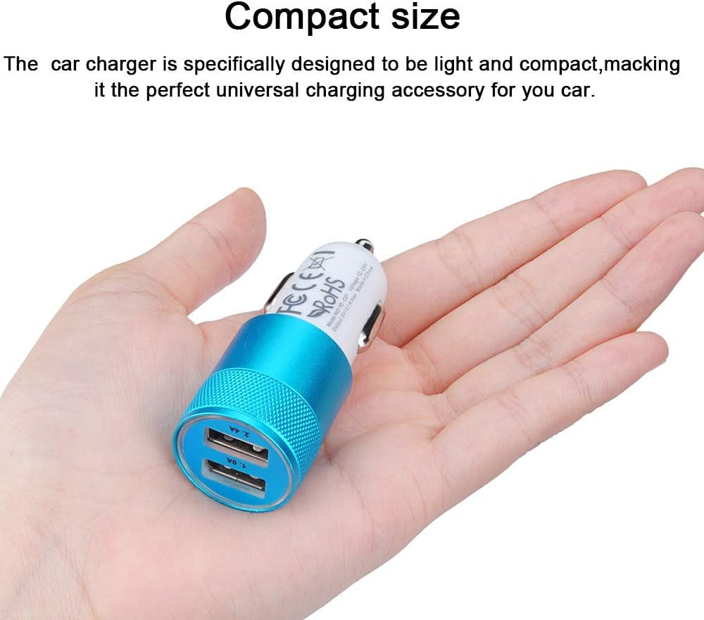 Car Charger,  3.4A 2 Pack USB Smart Port Charger Compatible with Iphone 16 15 14 13 12 11 SE X 8 7 Pro, Pro Max, Plus, Samsung Galaxy S24 S23 S22 S21 S10 plus Note 20, LG, Pixel, Ipad Pro