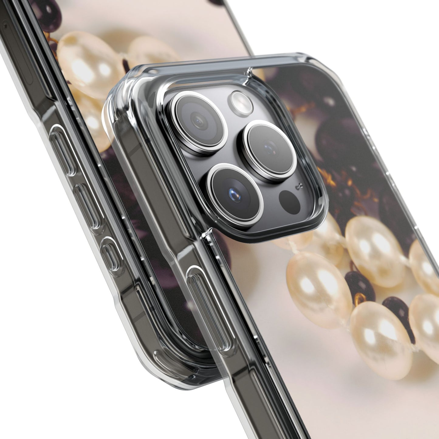 Clear Magnetic Phone Case – Noir Pearl