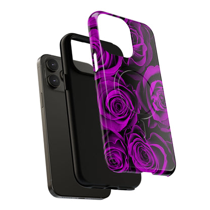 Protective Magnetic Phone Case – Amethyst Roses