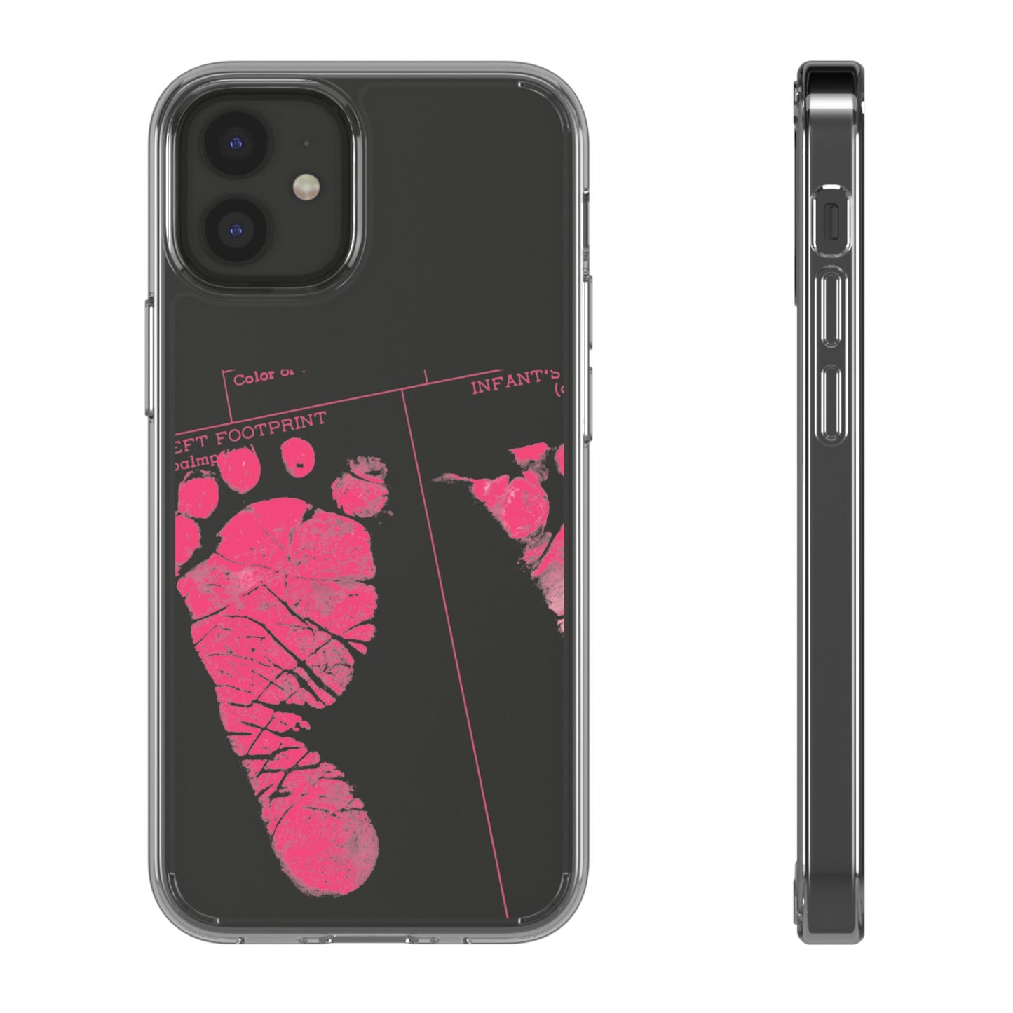 Clear Phone Case – Mom’s Little Pink Footprints