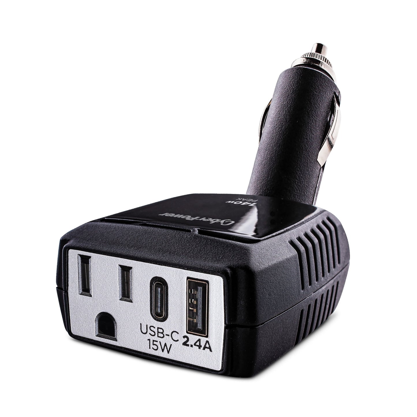 M140BUC 140W Power Inverter - 1 AC Outlet, USB-C & USB-A Ports, Black