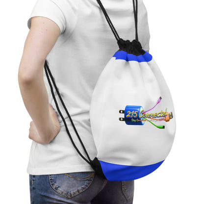 Drawstring Bag – 215 Connected Logo Blue Panel Design