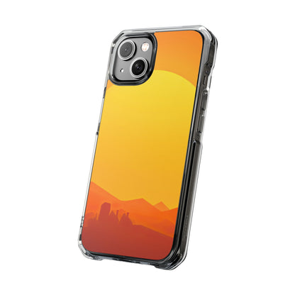 Clear Magnetic Phone Case — Desert Sunrise