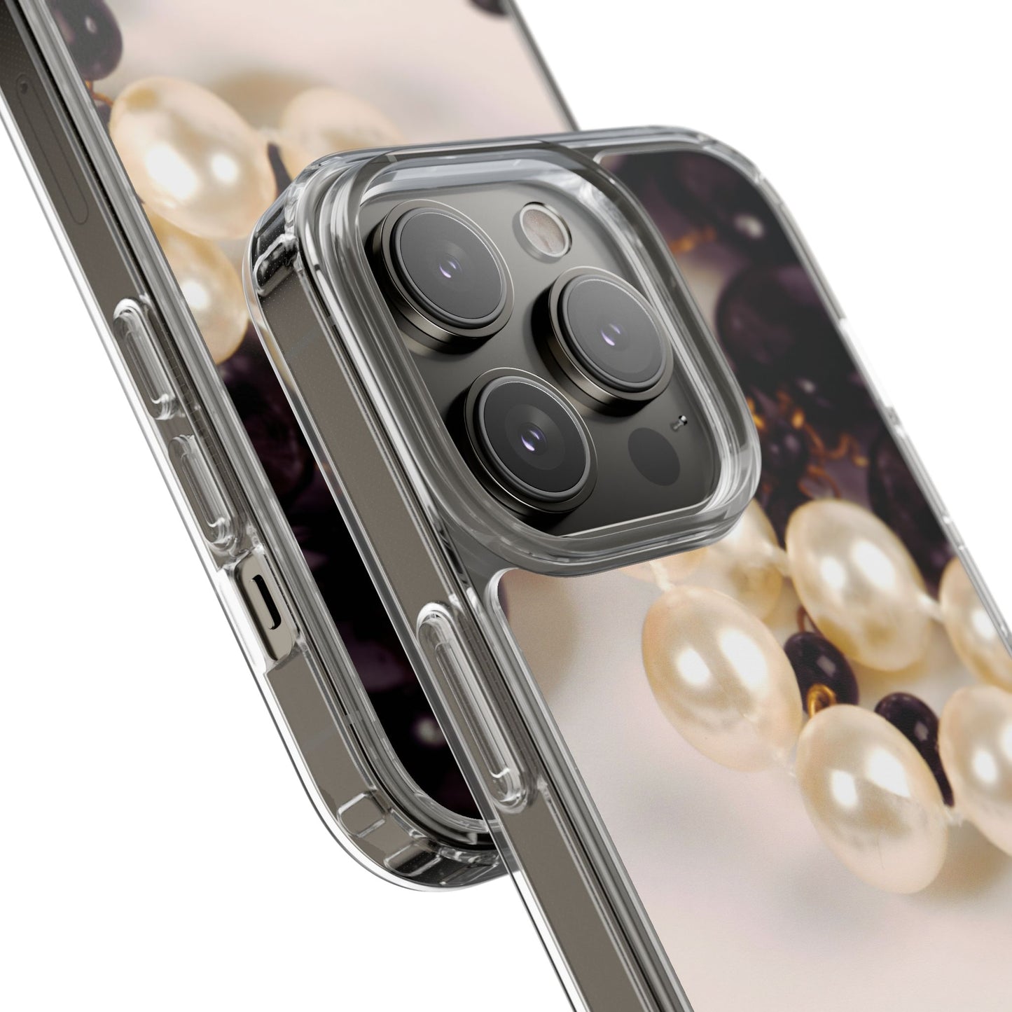 Clear Phone Case – Noir Pearl