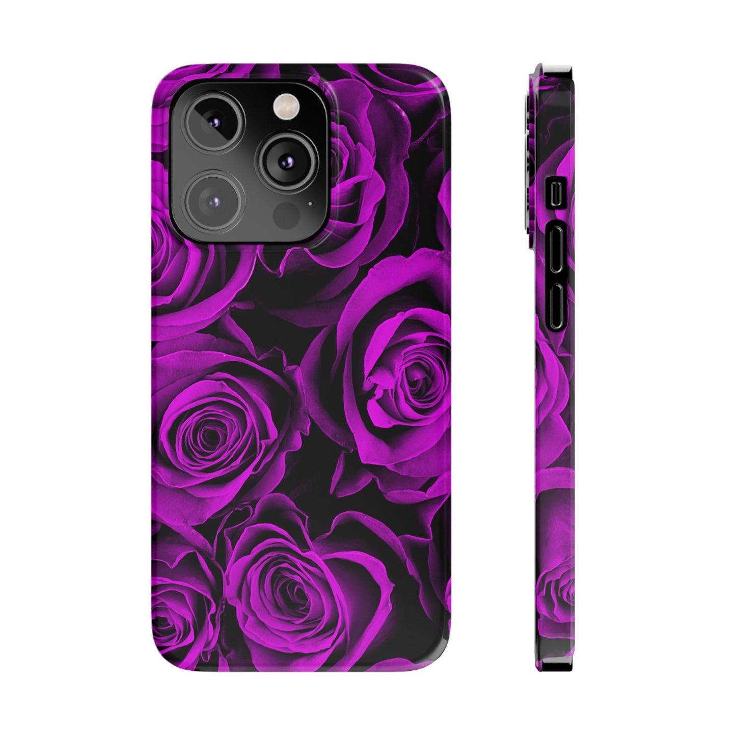 Slim Phone Case – Amethyst Roses