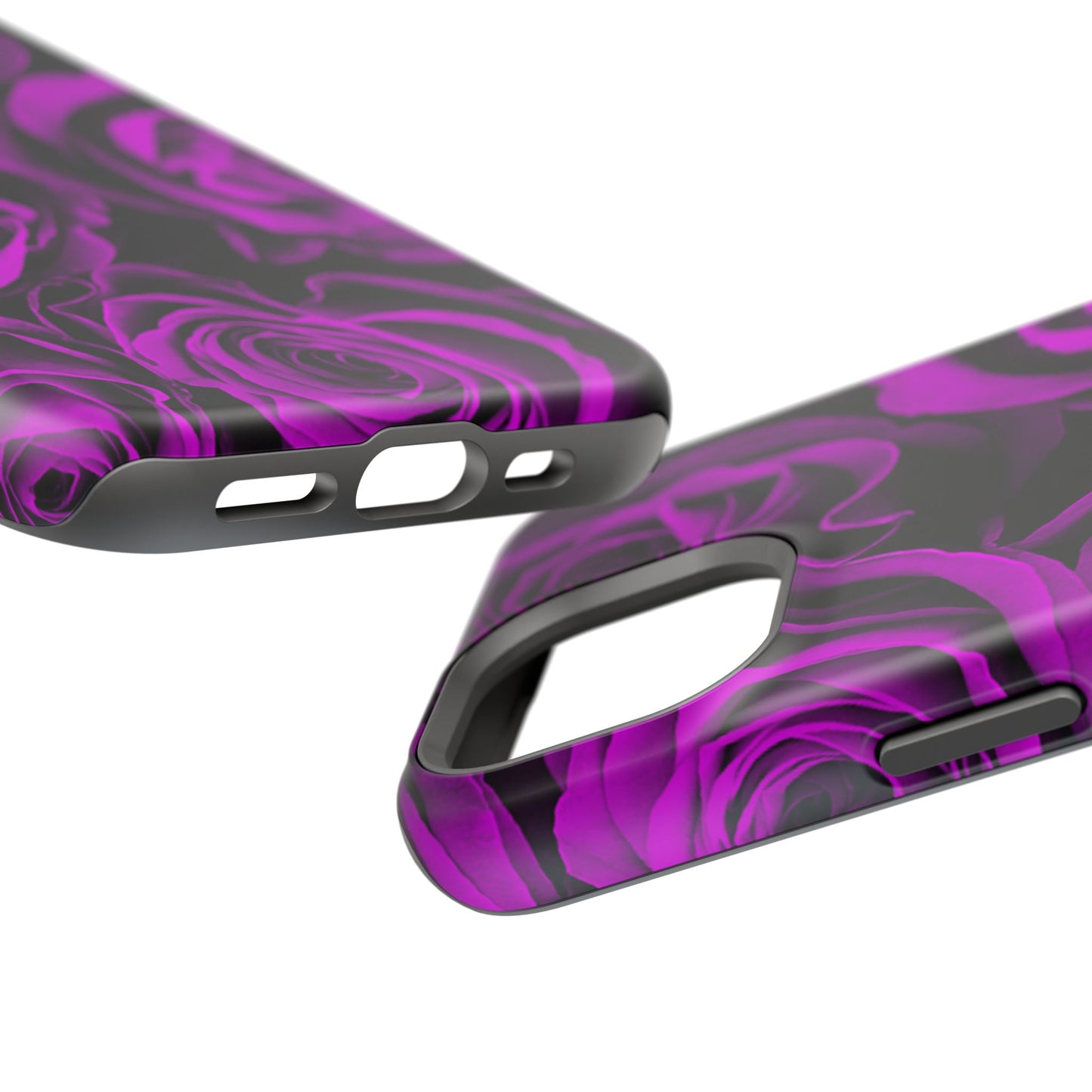 Wireless-Charging Compatible Case – Amethyst Roses