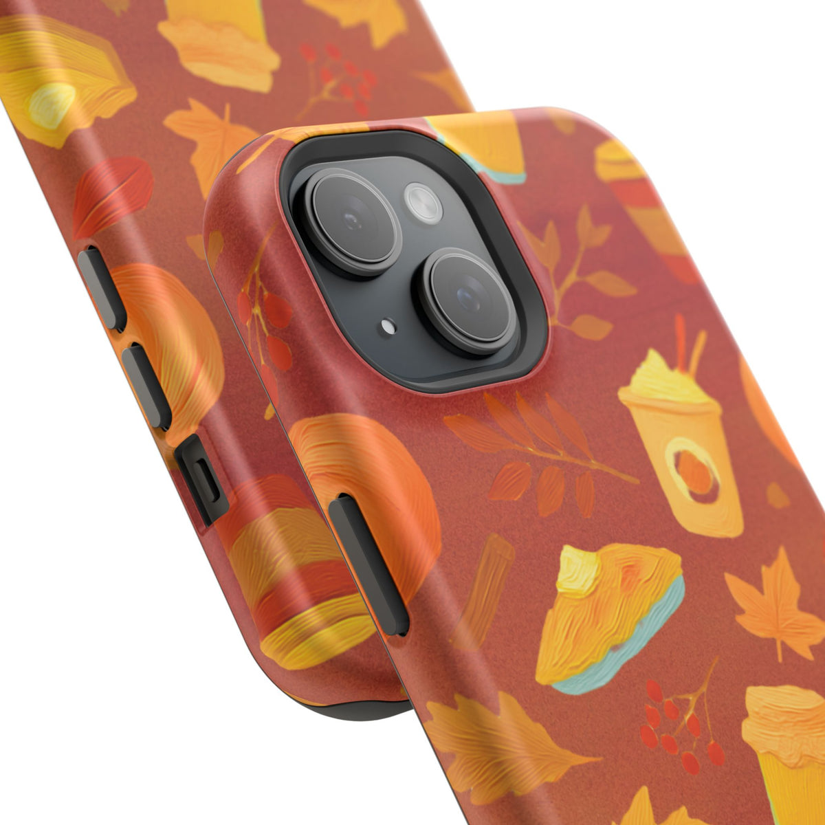 Autumn Treats Magnetic Phone Case — Fall Coffee & Pastry Protective Cover