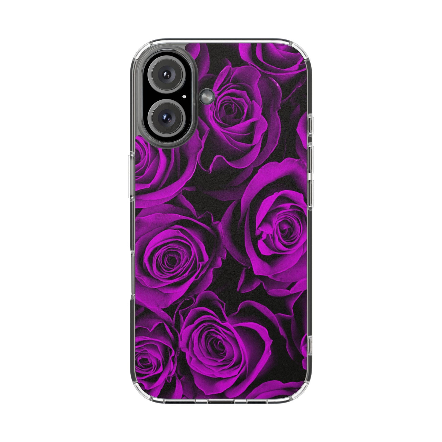 Clear Phone Case – Amethyst Roses