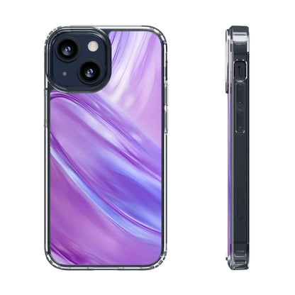 Clear Phone Case – Lavender Wave