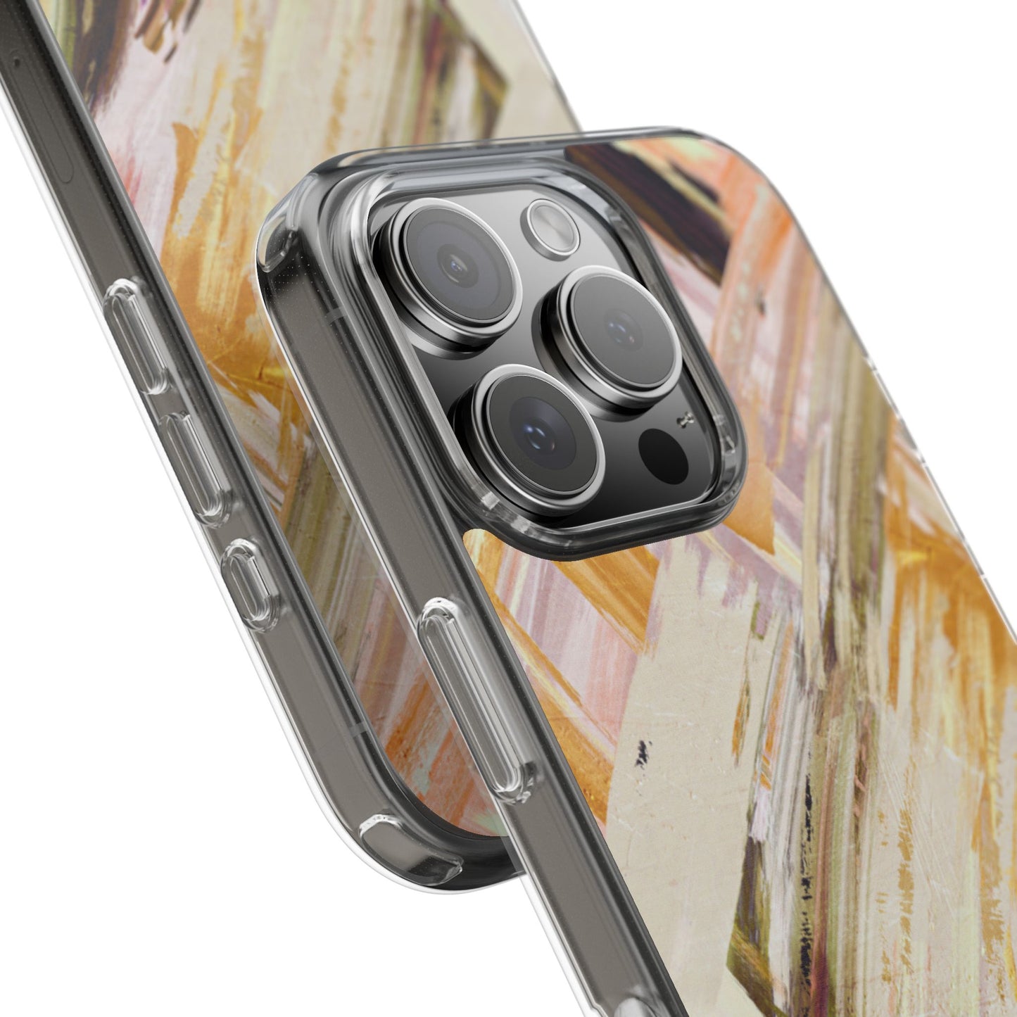Clear Phone Case – Brush & Bronze