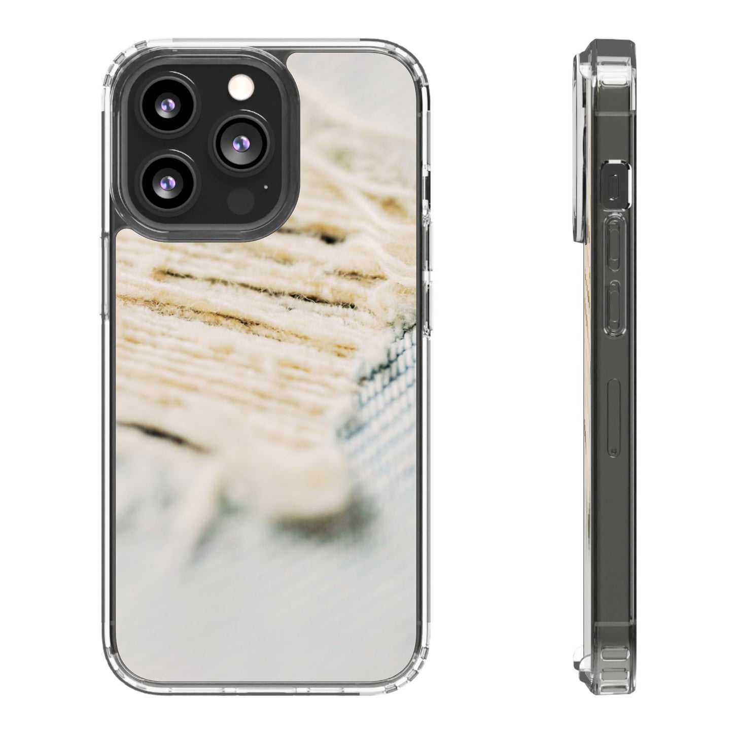 Clear Phone Case – Woven Warmth