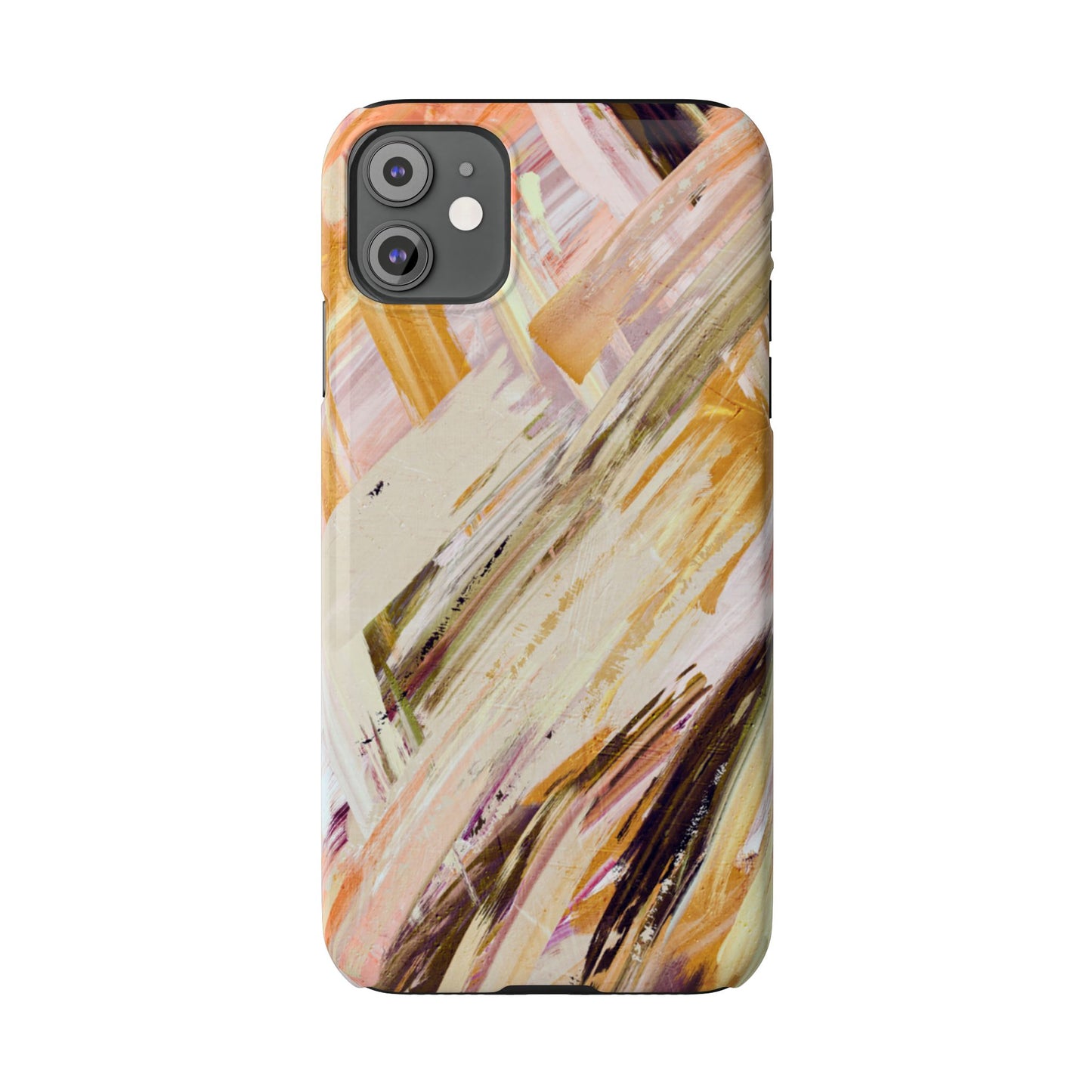 Slim Phone Case – Brush & Bronze