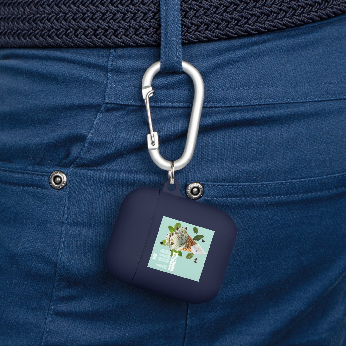 Wireless Earbud Case Cover – Never a Bad Connection Mint Ice Cream Design