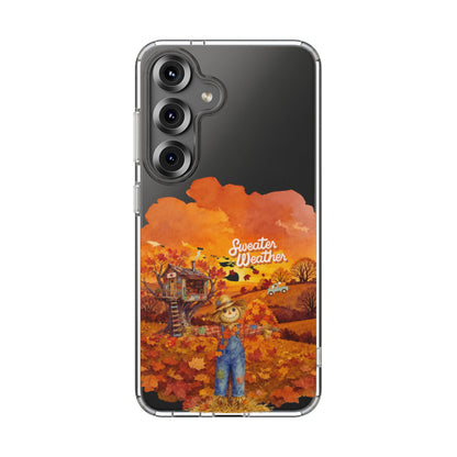 Clear Phone Case – Sweater Weather – Compatible with iPhone 13–17 & Samsung Galaxy S25–S26 Series