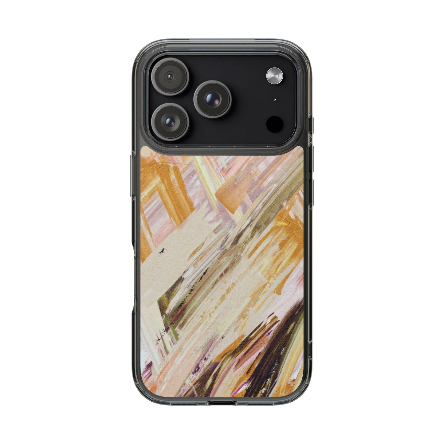 Clear Phone Case – Brush & Bronze