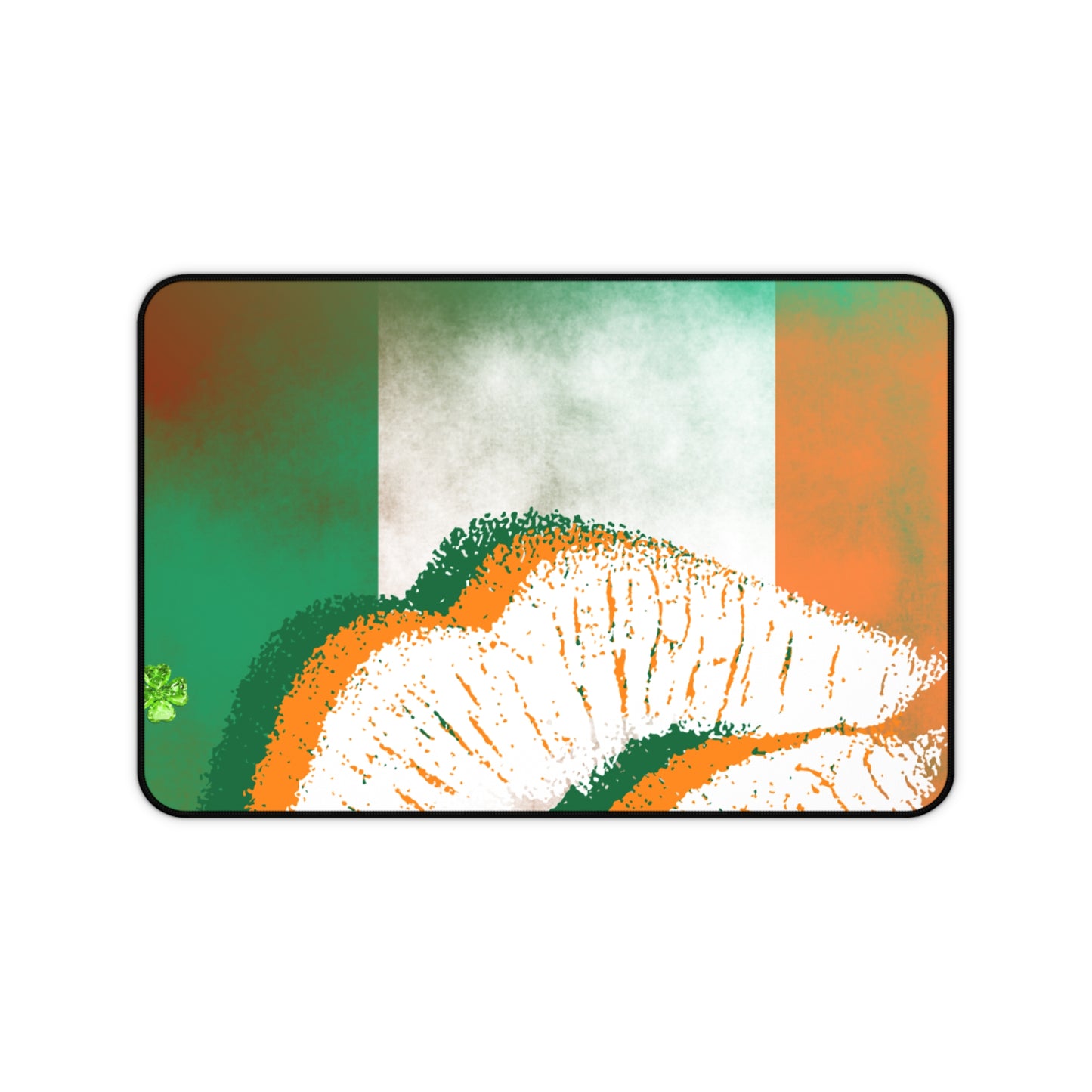 Neoprene Desk Mat – Irish Lip St. Patrick’s Day Design