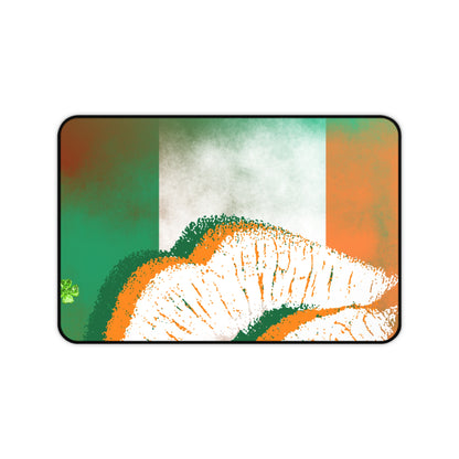 Neoprene Desk Mat – Irish Lip St. Patrick’s Day Design