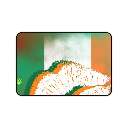Neoprene Desk Mat – Irish Lip St. Patrick’s Day Design