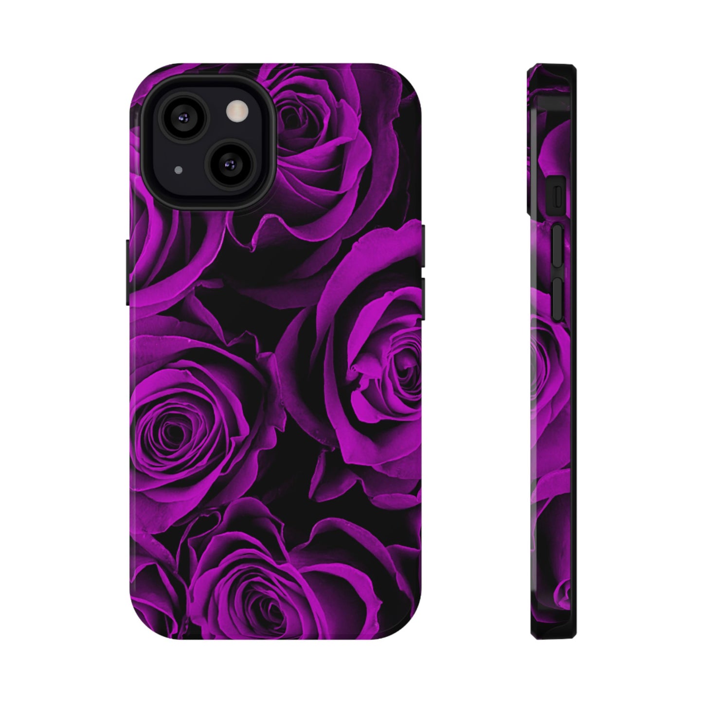 Impact-Resistant Phone Case – Amethyst Roses