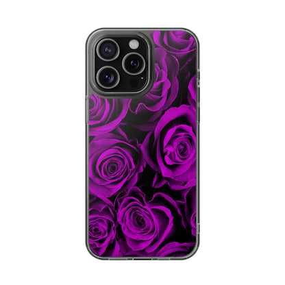 Clear Magnetic Phone Case – Amethyst Roses