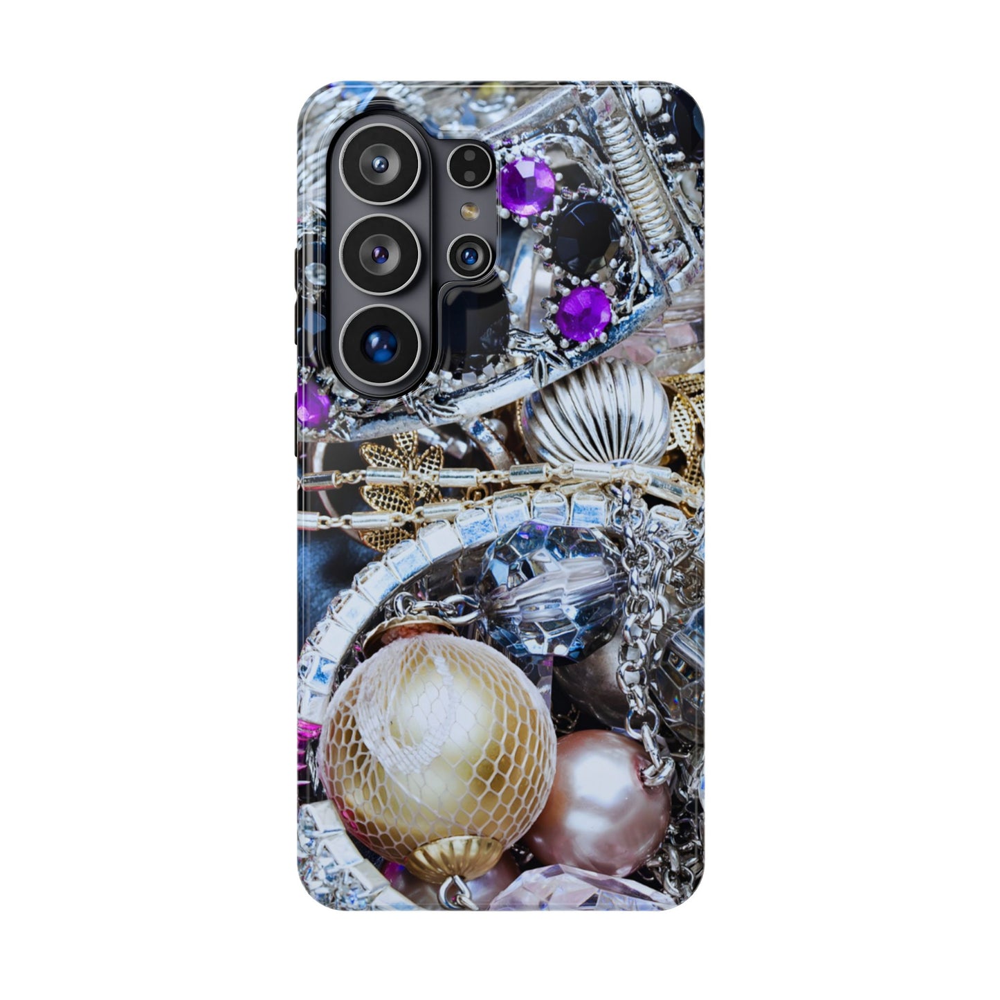 Impact-Resistant Phone Case – Chrome Jewel