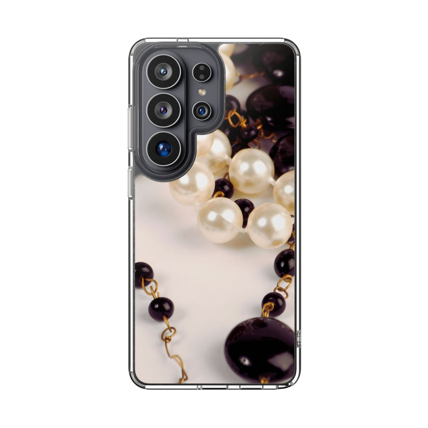 Clear Phone Case – Noir Pearl