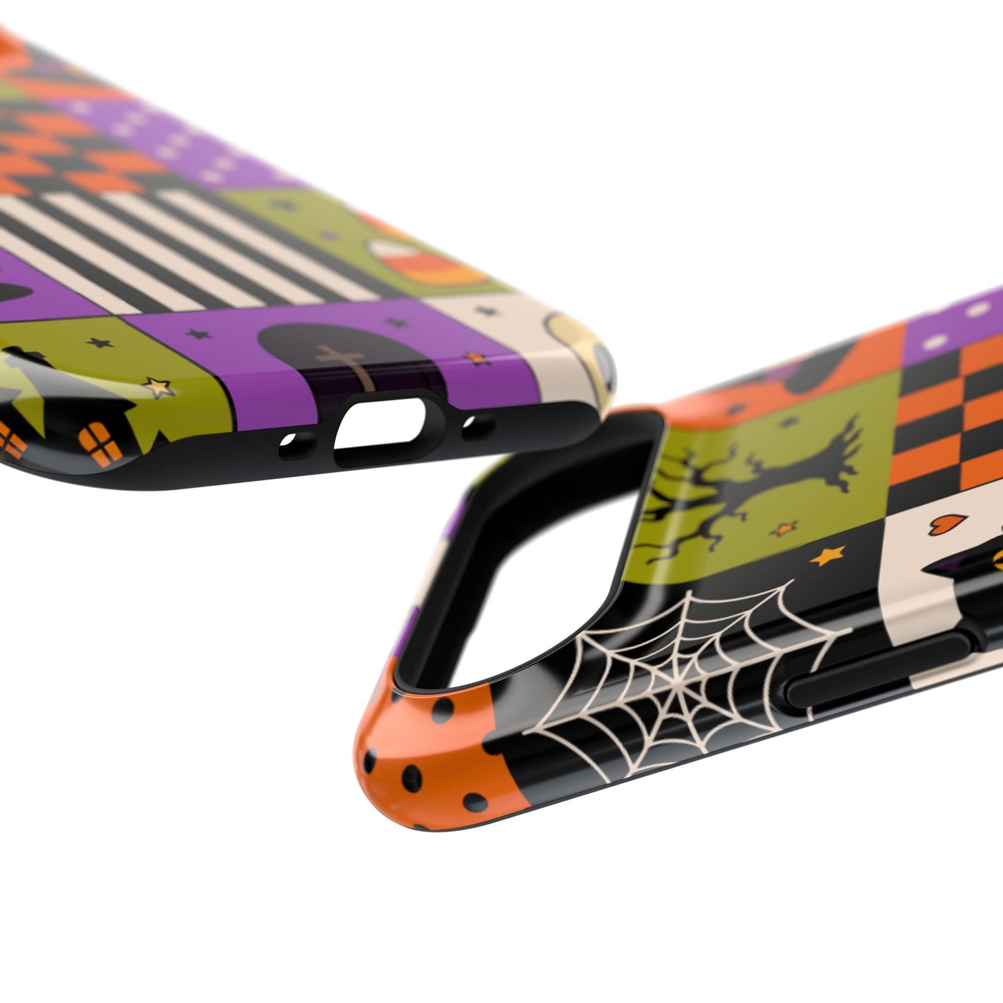 Impact-Resistant Phone Case – Spooky Patchwork