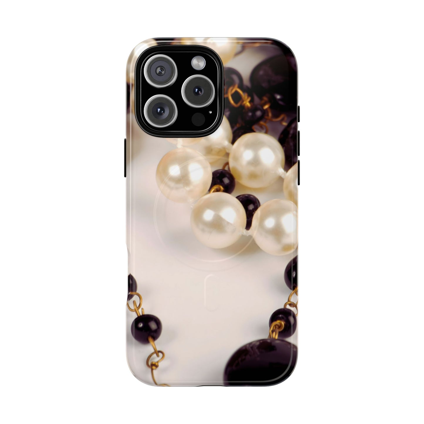 Protective Magnetic Phone Case – Noir Pearl