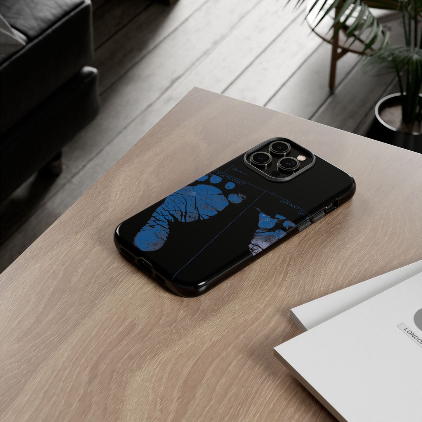 Protective Phone Case – Mom’s Little Blue Footprints