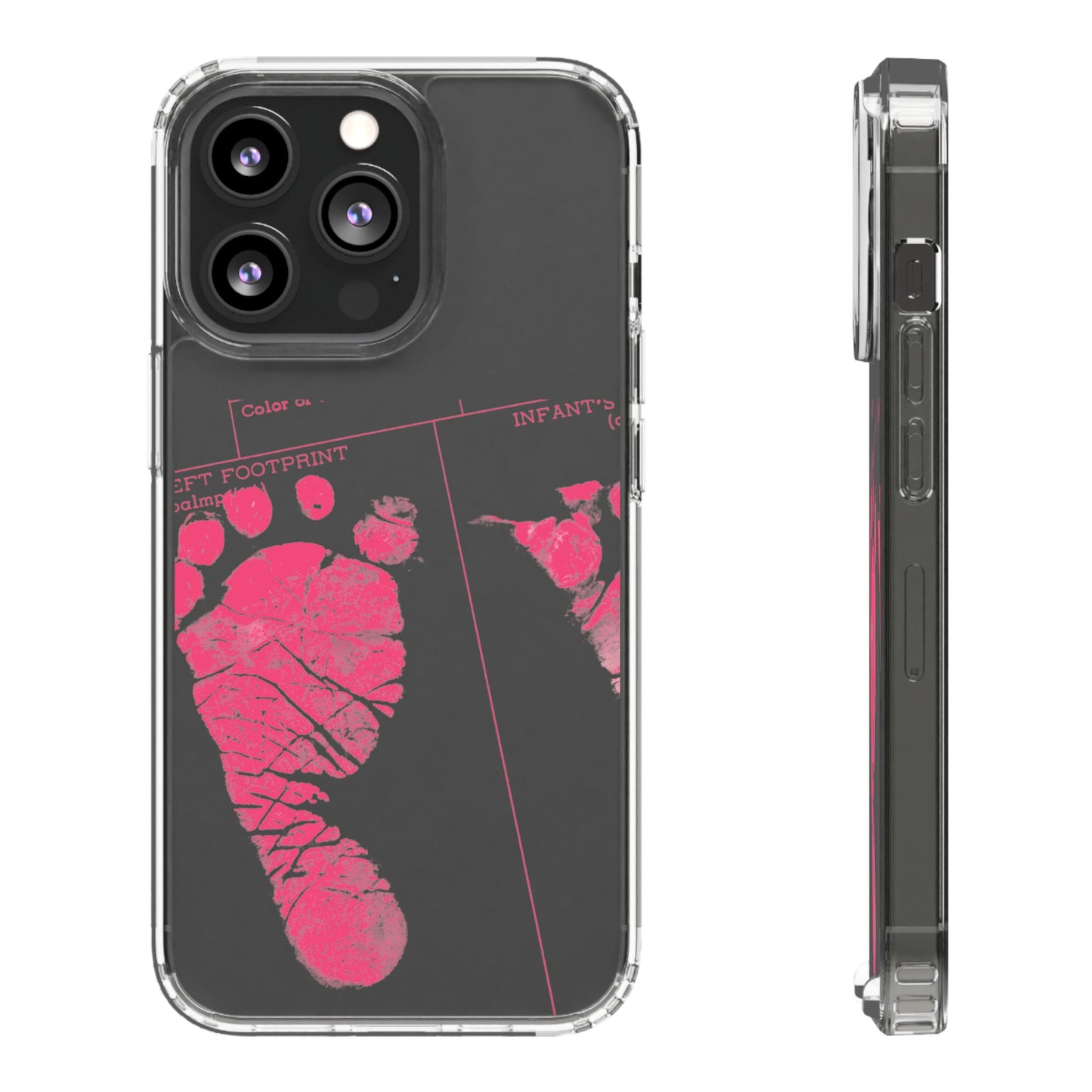 Clear Phone Case – Mom’s Little Pink Footprints