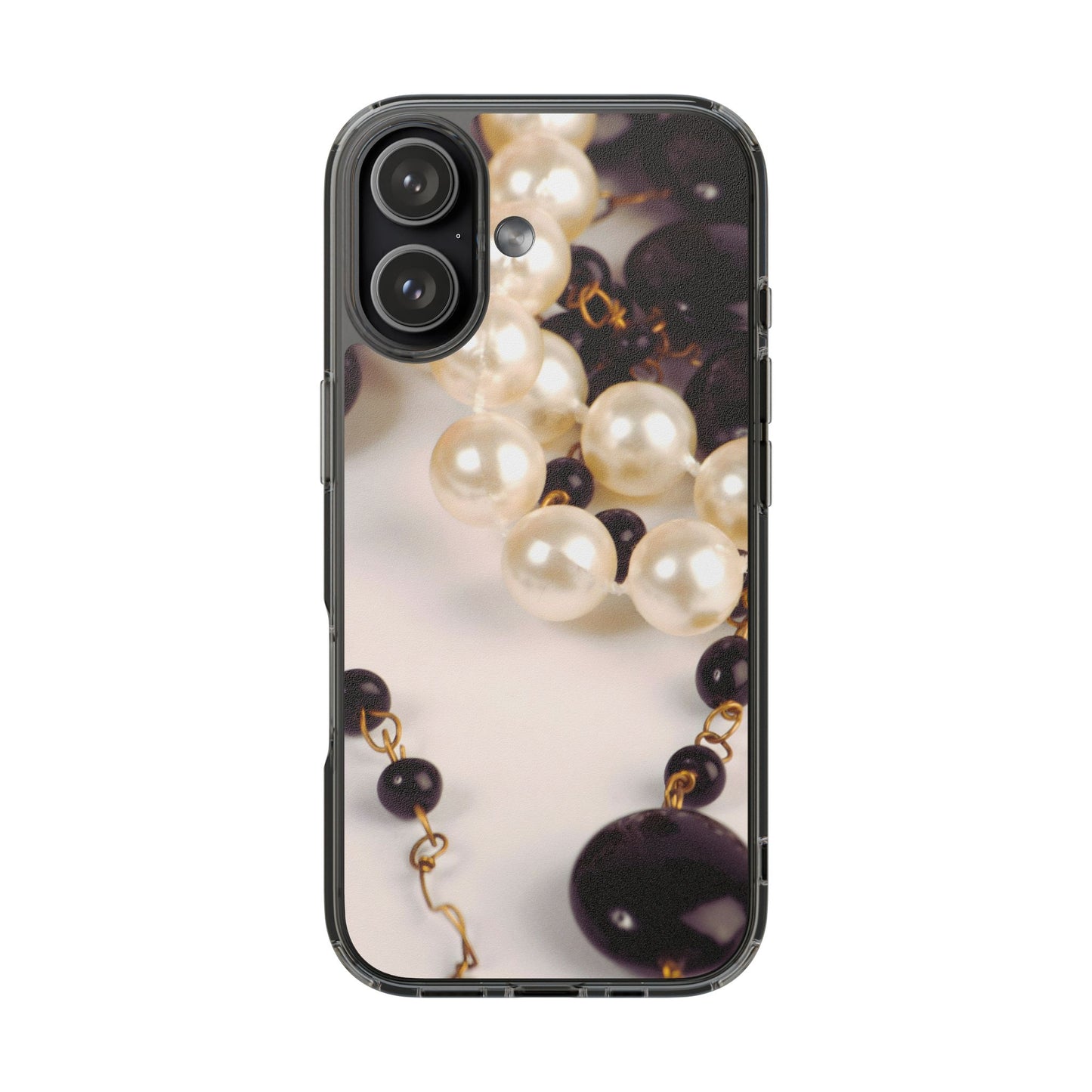 Clear Phone Case – Noir Pearl