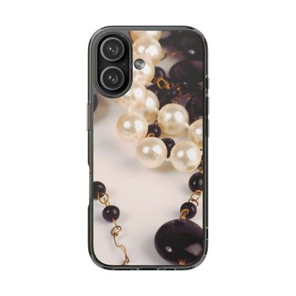Clear Phone Case – Noir Pearl