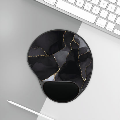 Ergonomic Mouse Pad with Wrist Rest – Obsidian Vein