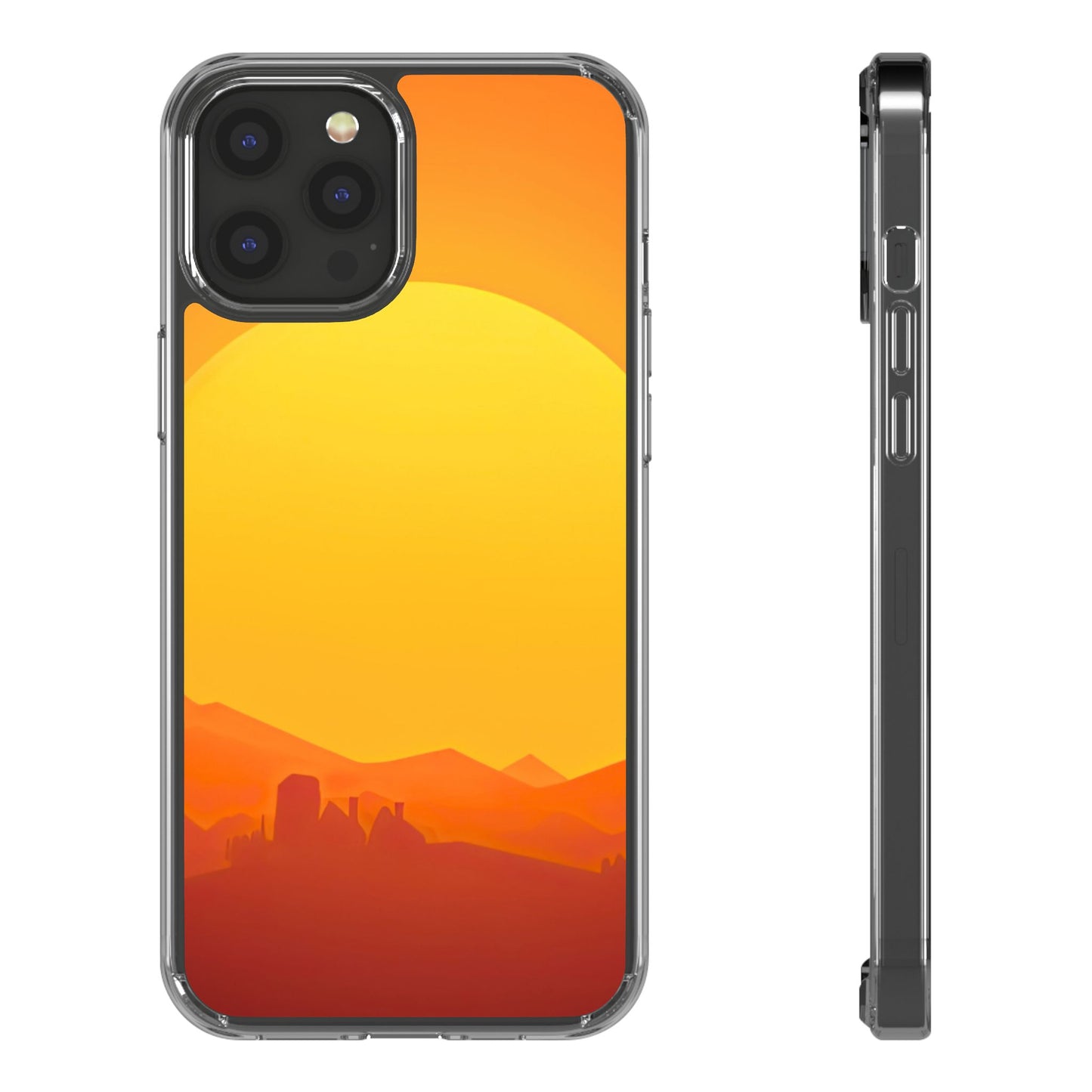 Clear Phone Case – Desert Sunrise