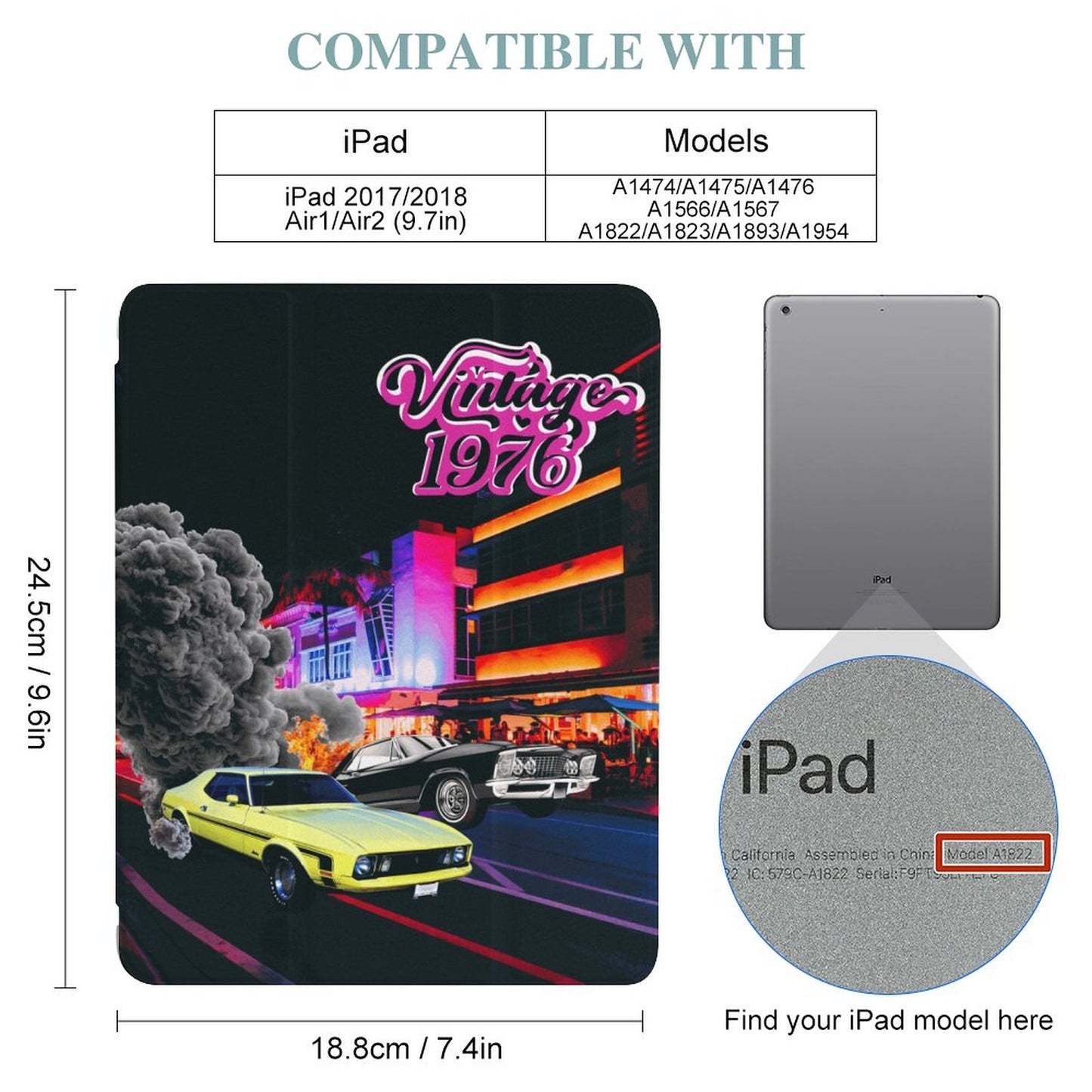 iPad Case with Pencil Holder(One-sided Printing)