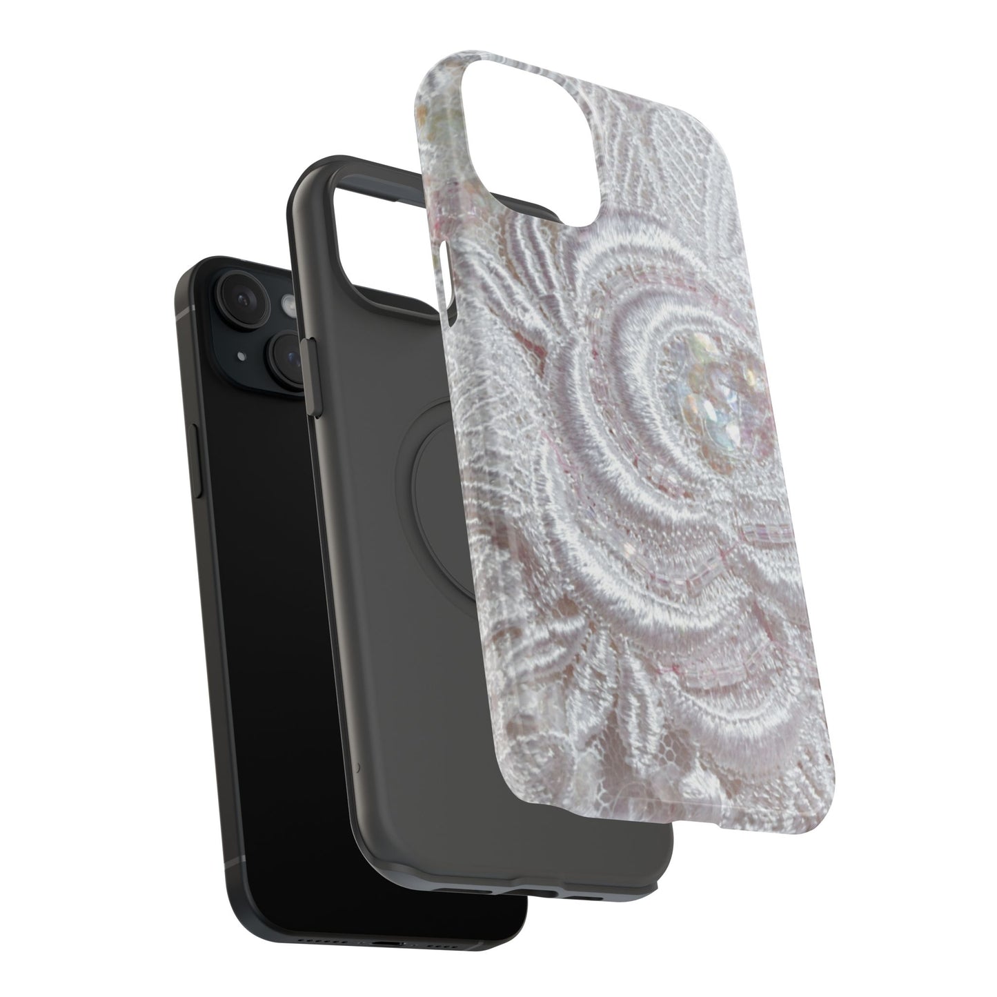 Impact-Resistant Phone Case – Lace Veil