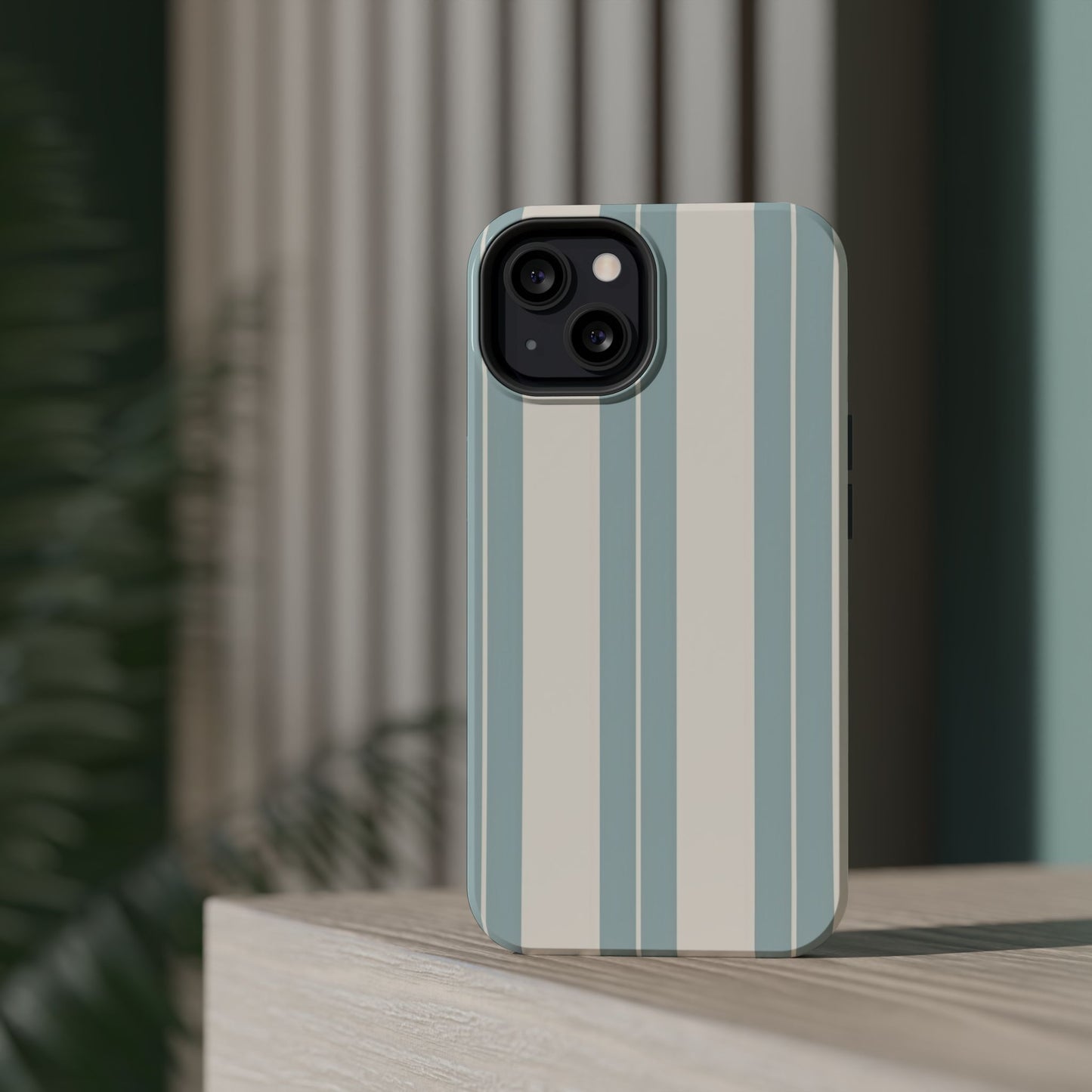 Wireless-Charging Compatible Case – Coastal Stripe