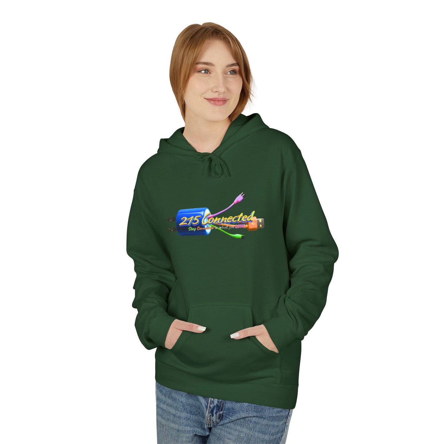 Midweight Fleece Hoodie – 215 Connected Logo Relaxed Fit