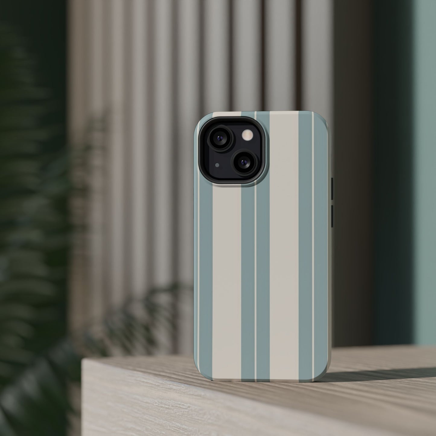 Wireless-Charging Compatible Case – Coastal Stripe