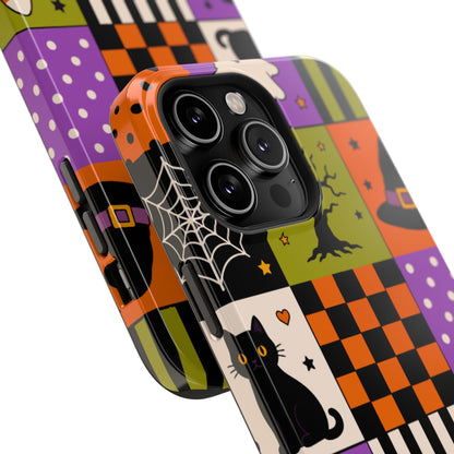 Impact-Resistant Phone Case – Spooky Patchwork