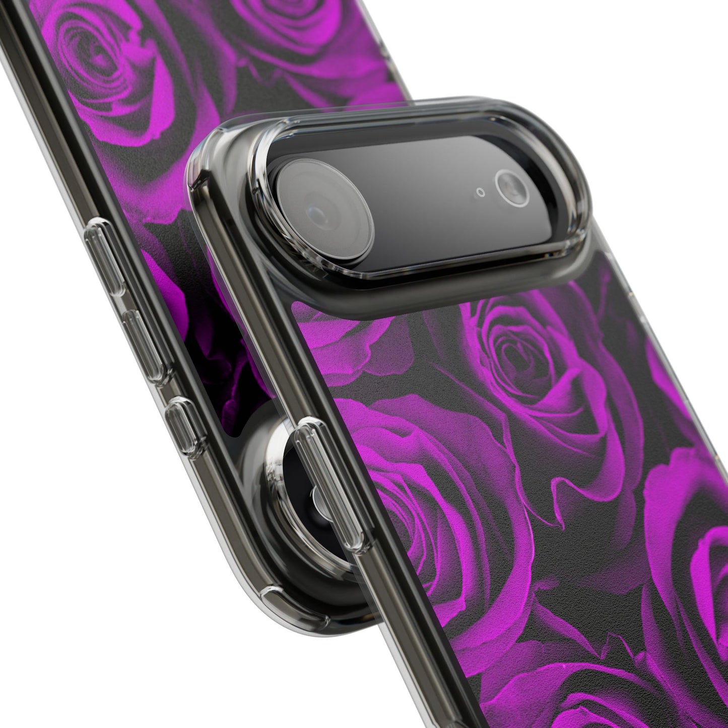 Clear Phone Case – Amethyst Roses