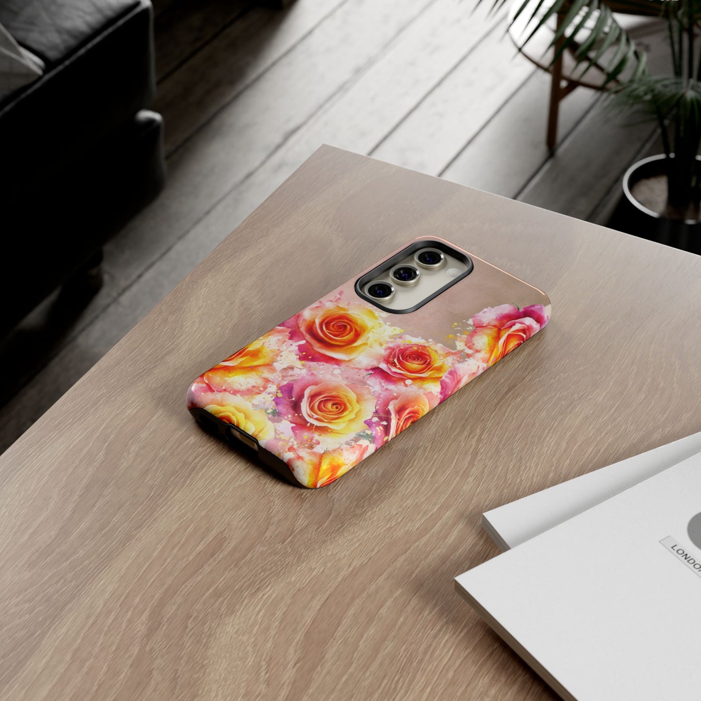 Protective Phone Case – Sunset Roses