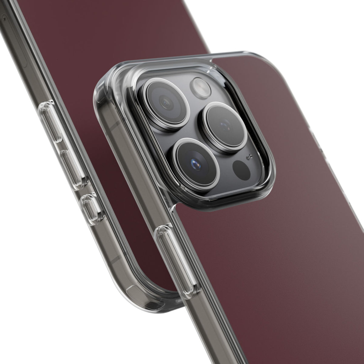 Clear Phone Case – Mulled Wine – Compatible with iPhone 13–17 & Samsung Galaxy S25–S26 Series